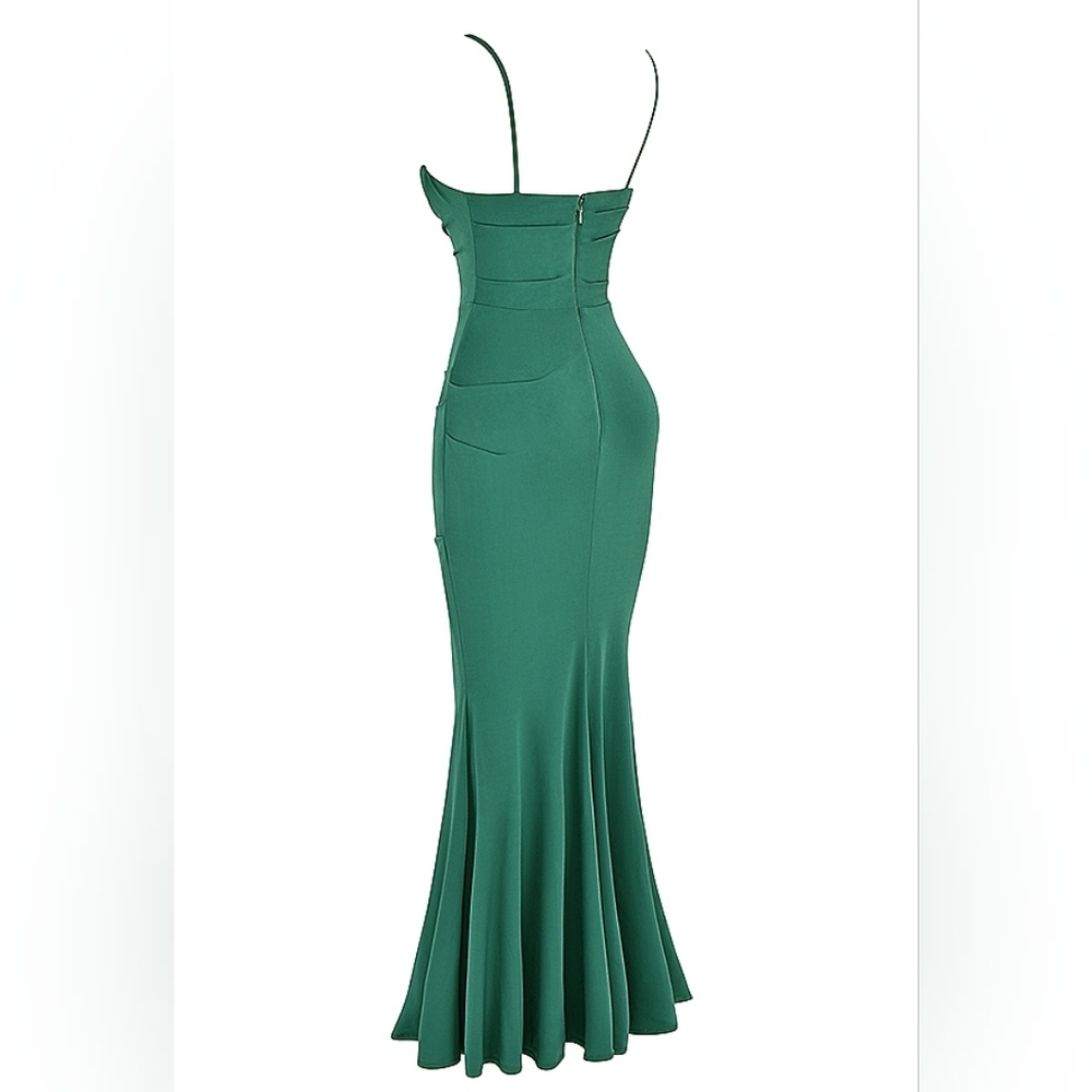 House of CB Emerald Green Maxi Slip Dress - Picture 6 of 15